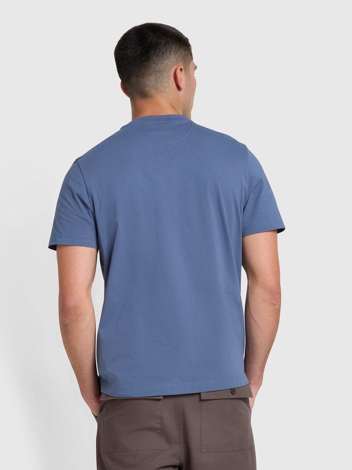Farah Danny Regular Fit Organic Cotton T-Shirt / Sheaf Blue