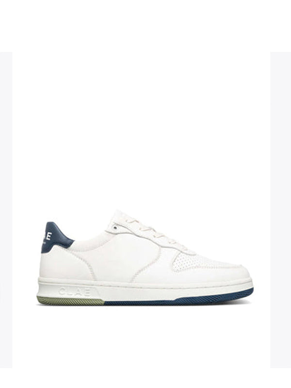 Clae Malone White Leather Denim