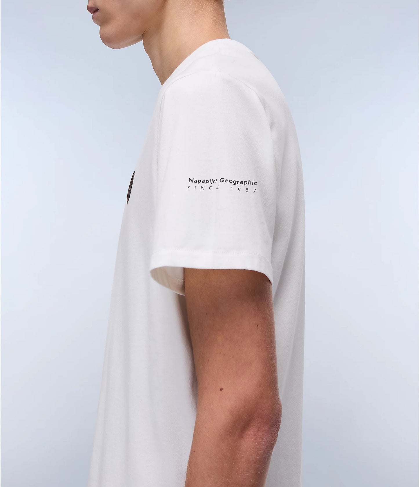 Napapijri Badge Short Sleeve T-Shirt (White)