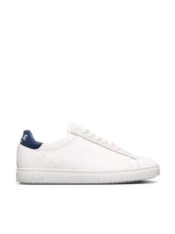 Clae Bradley White Leather Denim Blue