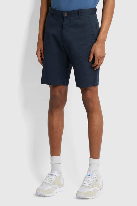 Farah Hawk Organic Cotton Chino Shorts True Navy