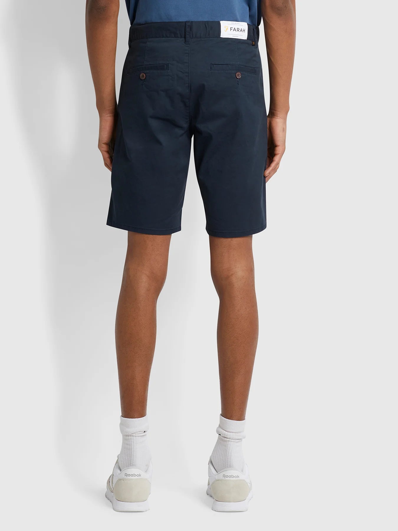 Farah Hawk Organic Cotton Chino Shorts True Navy