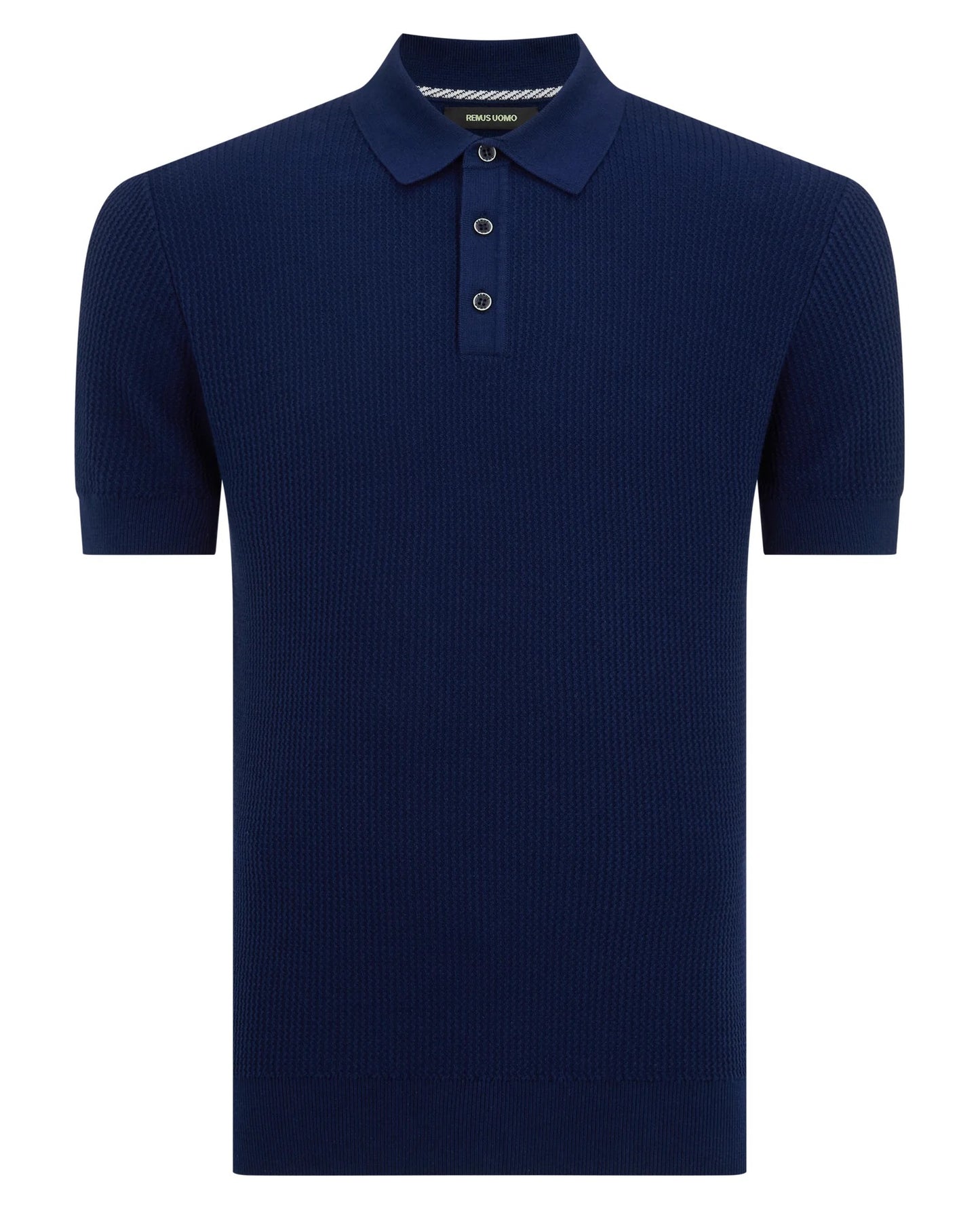 Remus Uomo Knitted Cotton Polo Shirt