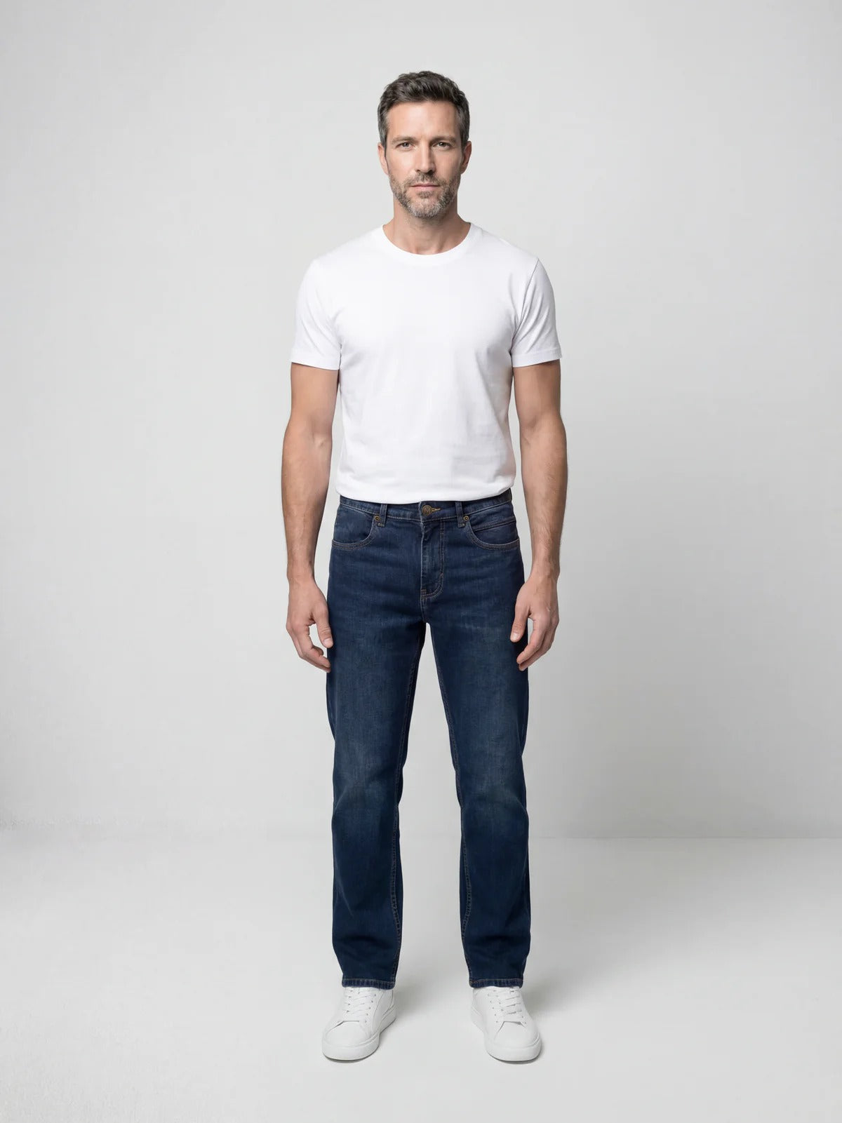 Mish Mash Straight Fit Hailstone Dark Jean