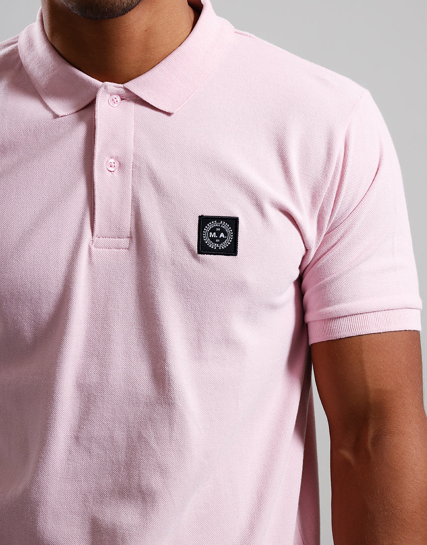 Marshall Artist Embroidered Siren Polo // Pink