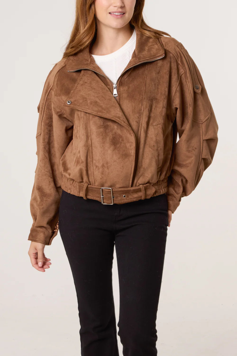 Nova of London Faux Suede Biker Jacket