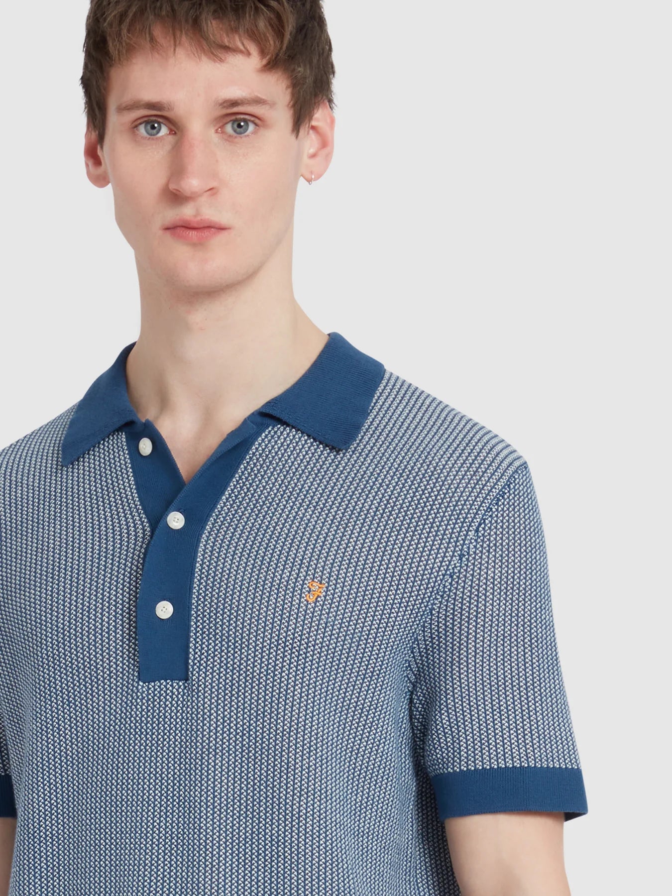 Farah Sandford Knitted Polo Shirt