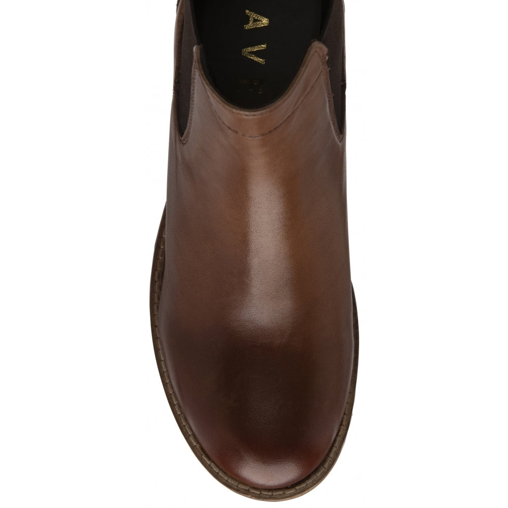 Tan Leather Bray Pull-On Ankle Boots | Ravel