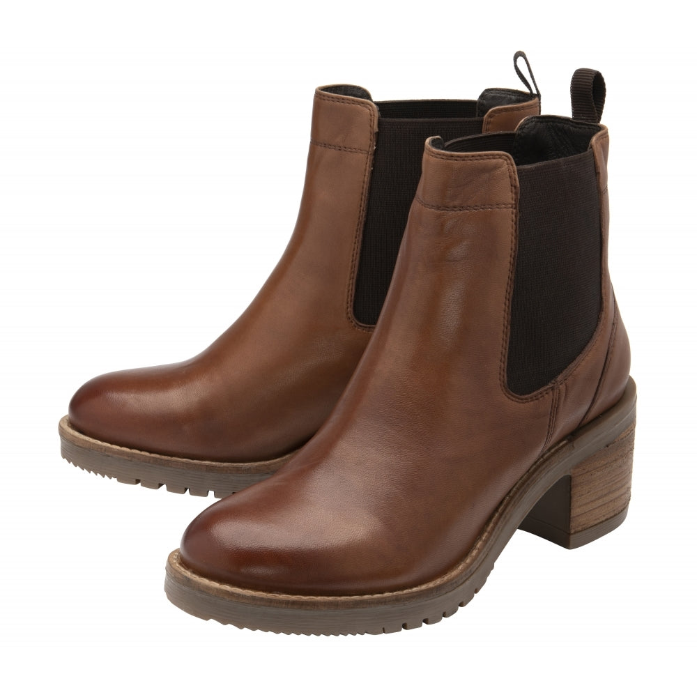 Tan Leather Bray Pull-On Ankle Boots | Ravel