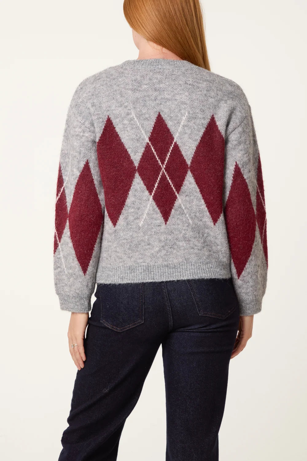 Nova of London Argyle Pattern Knit Jumper