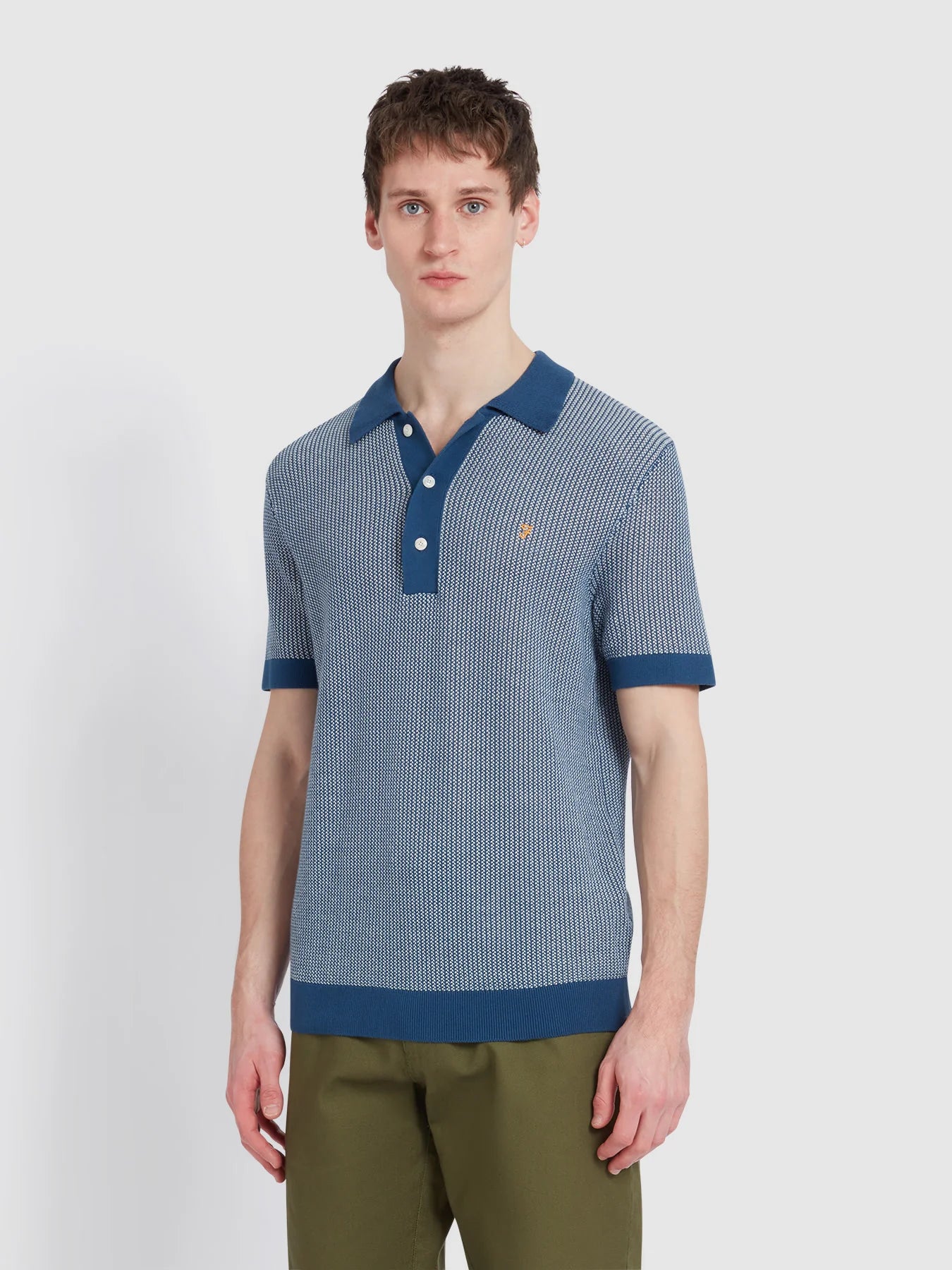 Farah Sandford Knitted Polo Shirt