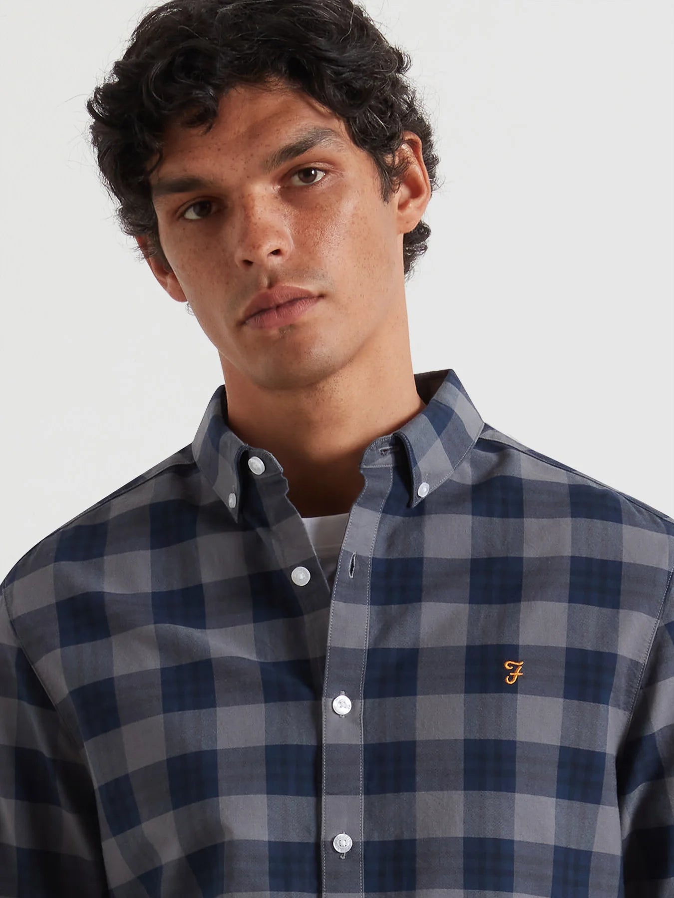 Farah Brewer Check Oxford Shirt