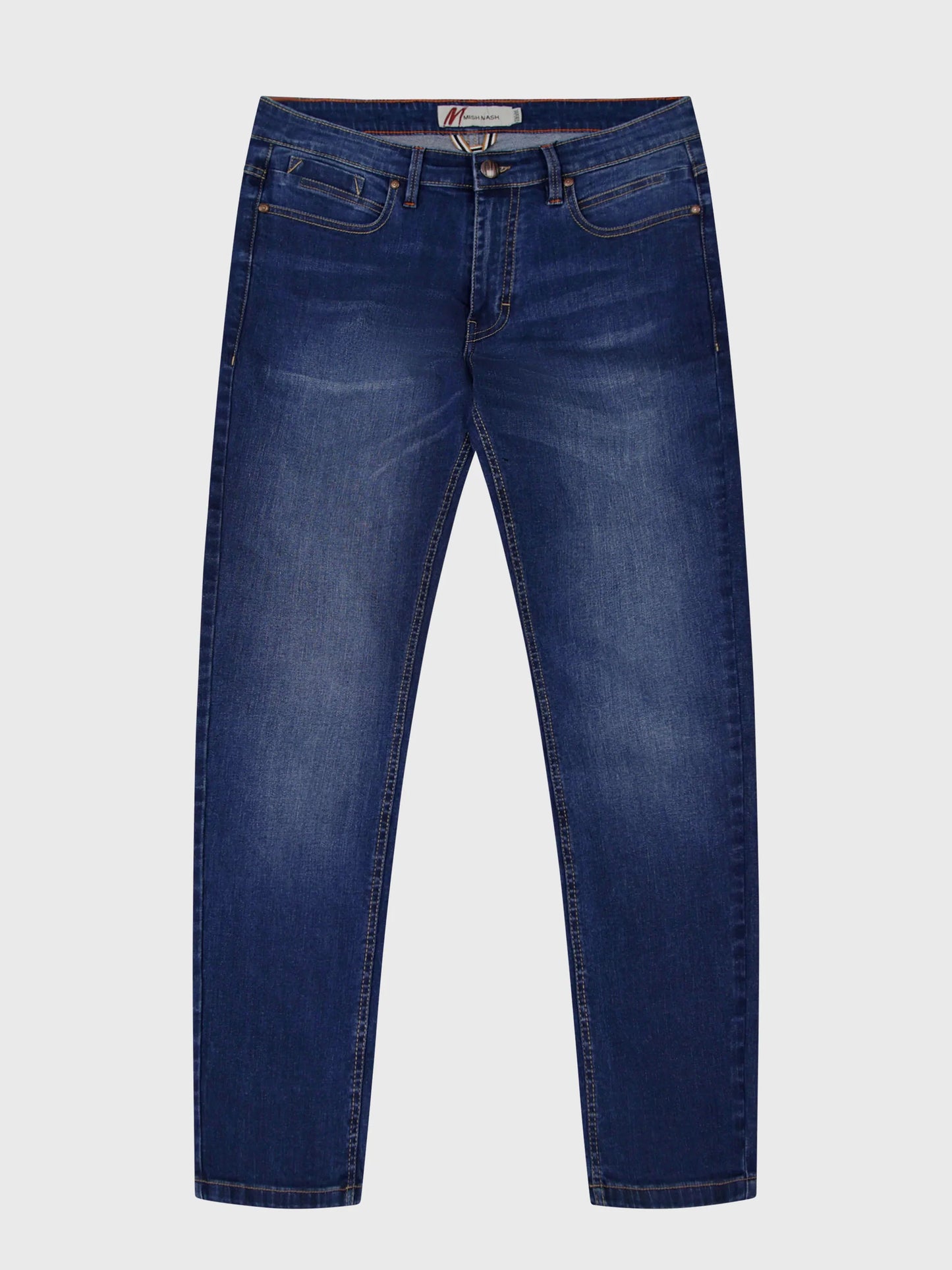 Mish Mash 1984 Zest Tapered Stretch Mid Blue Jean