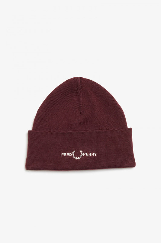 Fred Perry Graphic Beanie Oxblood