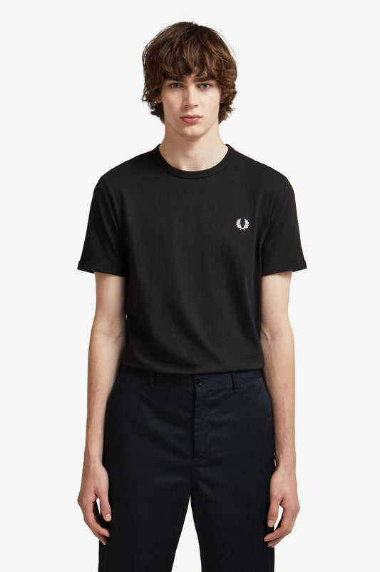Fred Perry Ringer T-Shirt Blk