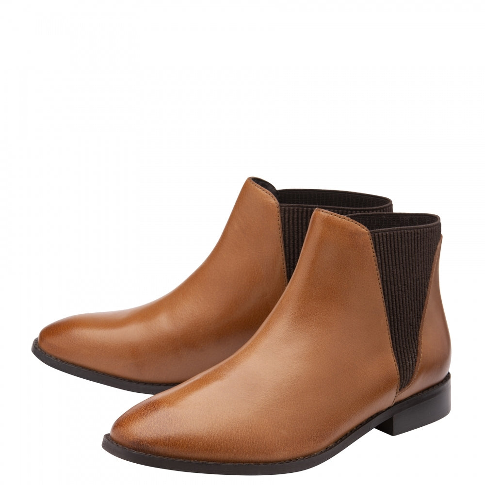 Ravel | Dark Tan Sabalo Leather Ankle Boots