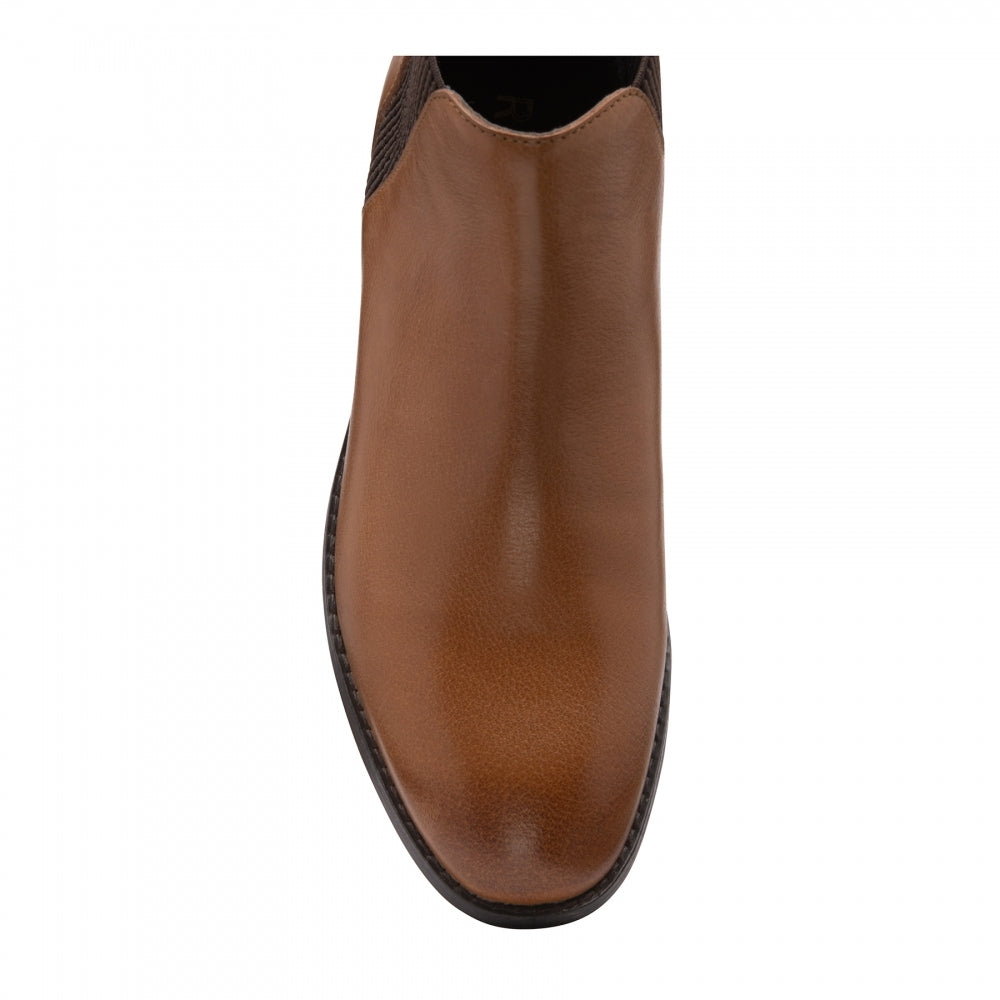 Ravel | Dark Tan Sabalo Leather Ankle Boots