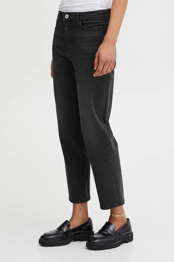 Ichi Twiggyih Raven Jeans Washed Grey