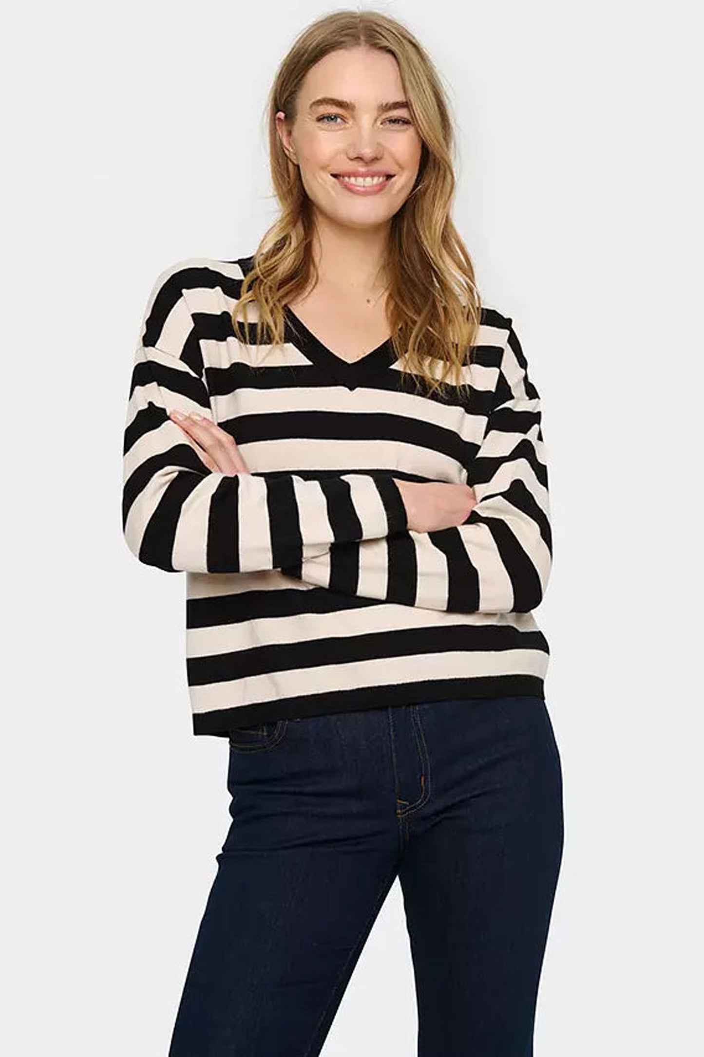 Saint Tropez Fikam V-Neck Jumper