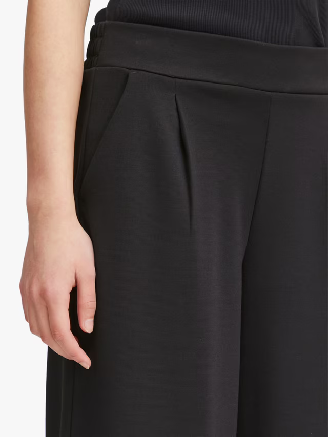 ICHI Kate Wide Leg Trousers, Black