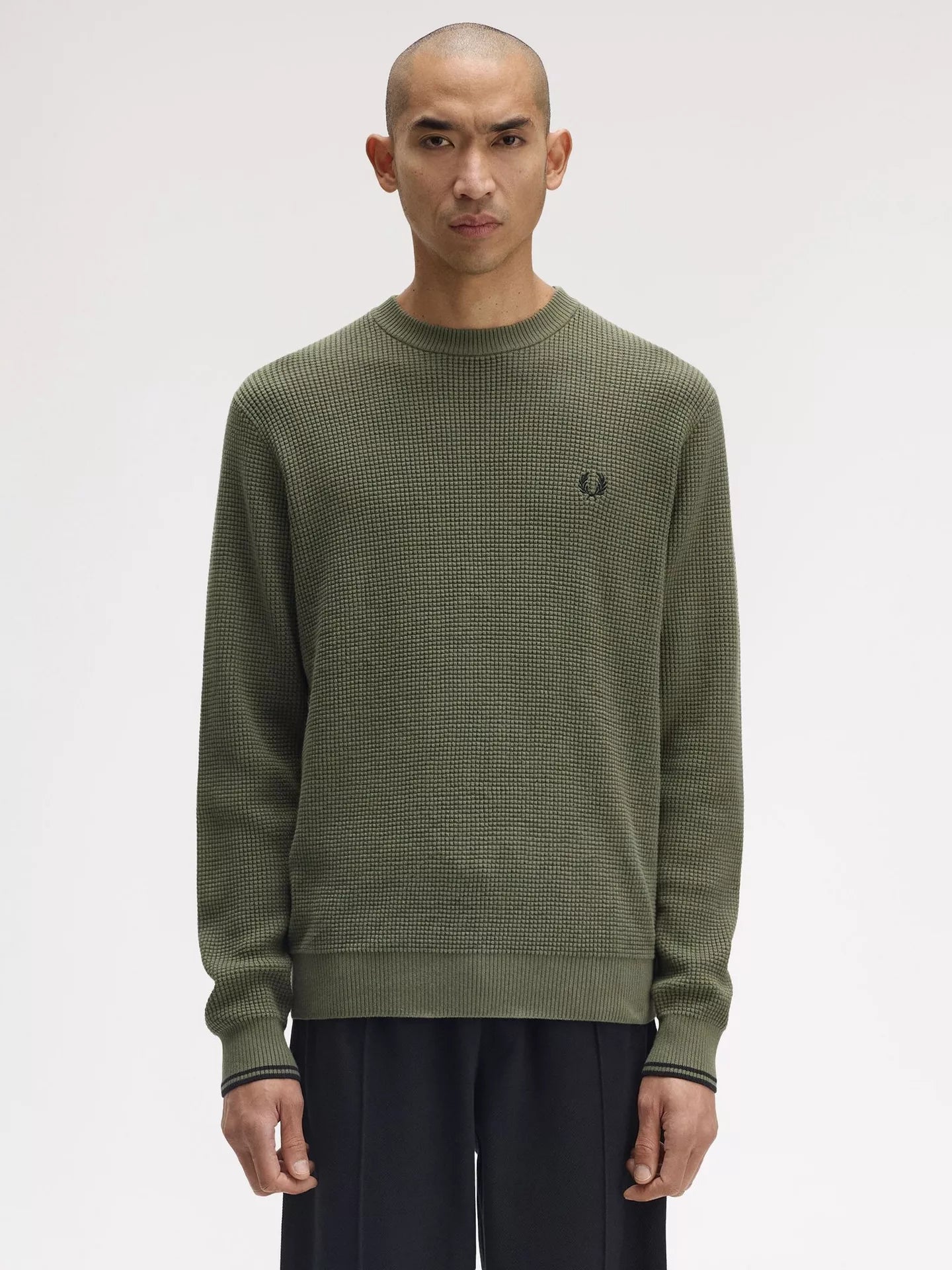 Fred Perry Waffle Stitch Cotton Jumper