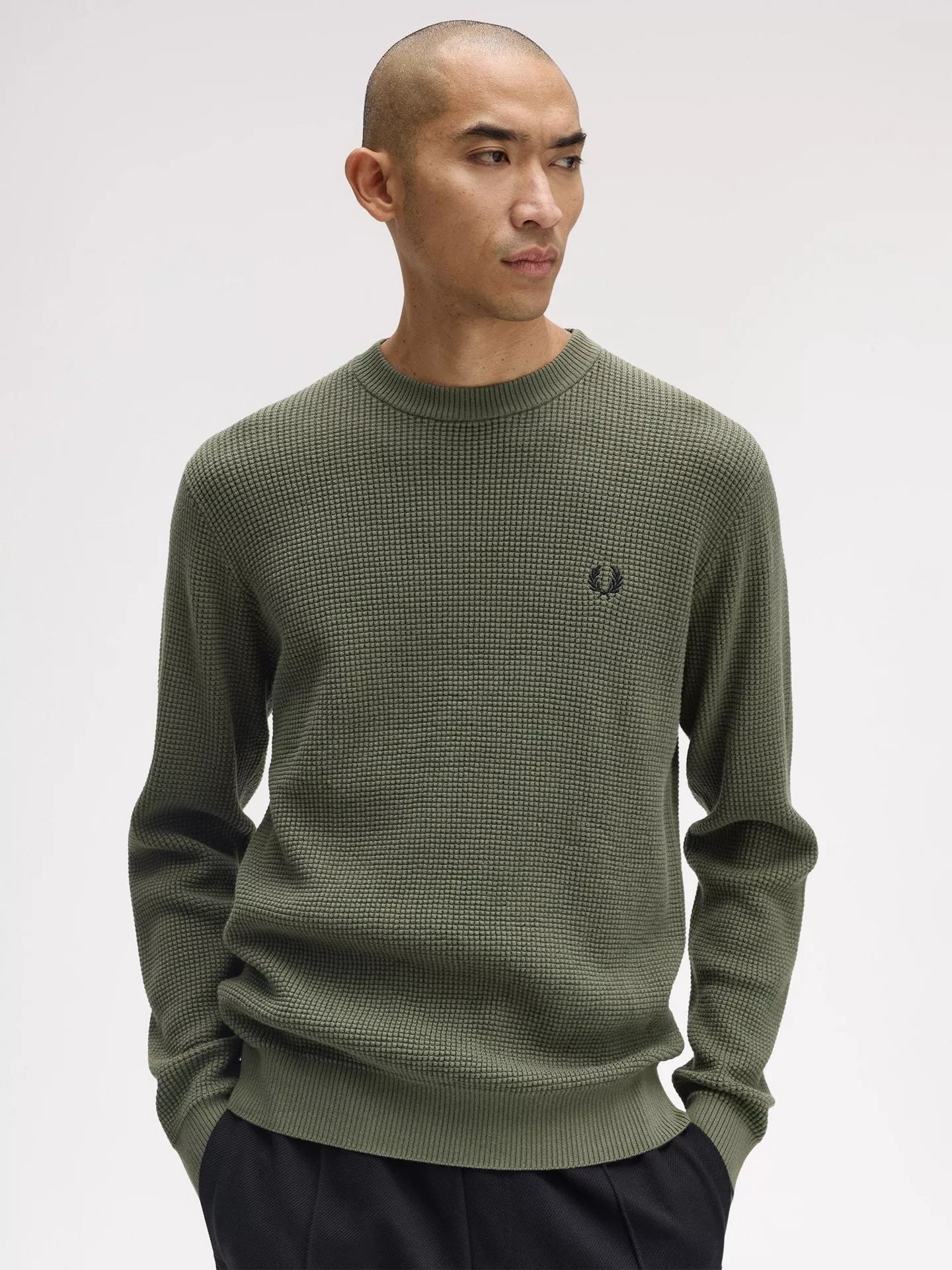 Fred Perry Waffle Stitch Cotton Jumper