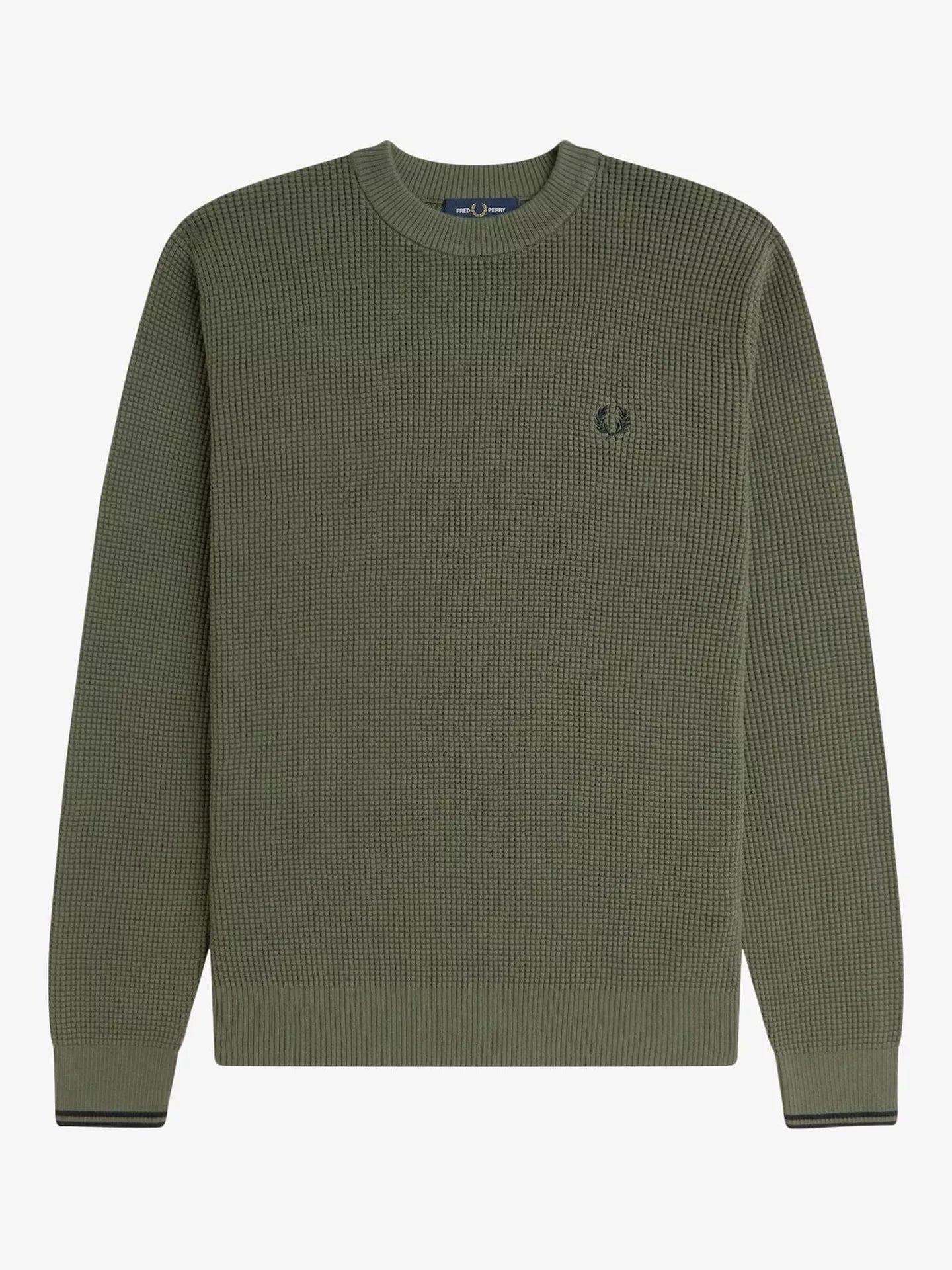 Fred Perry Waffle Stitch Cotton Jumper
