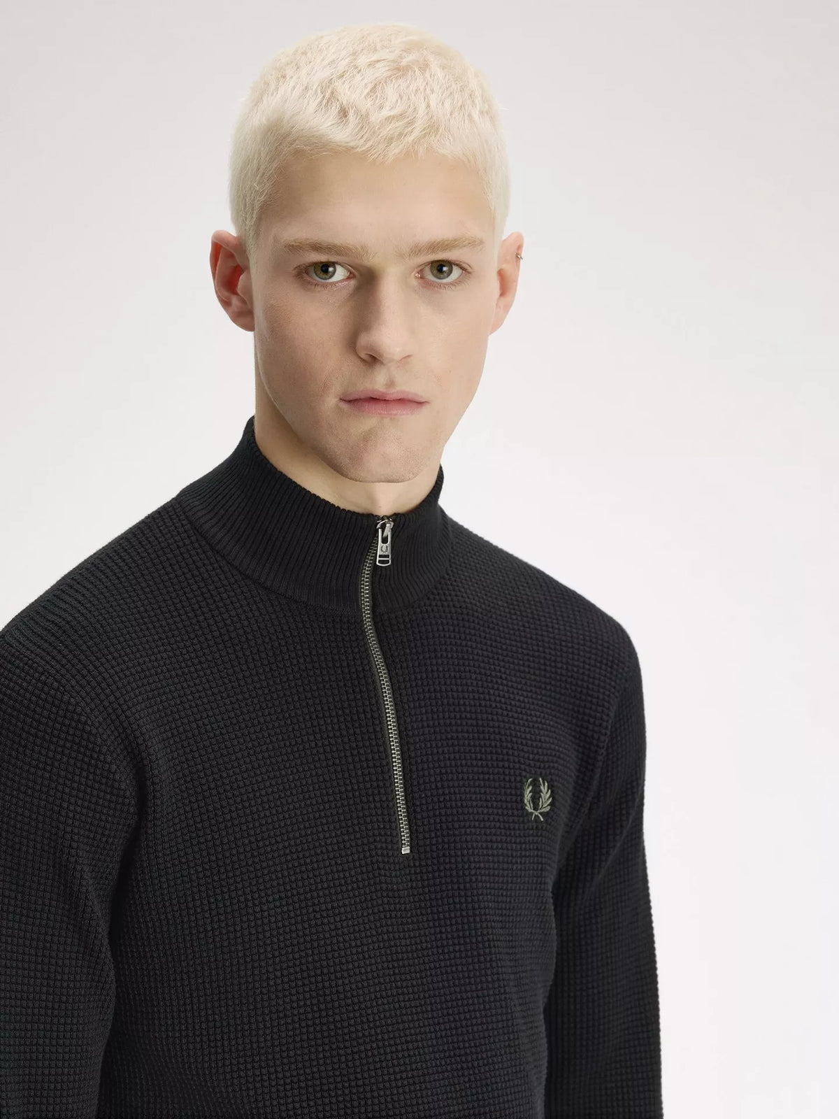 Fred Perry Half Zip Cotton Jumper