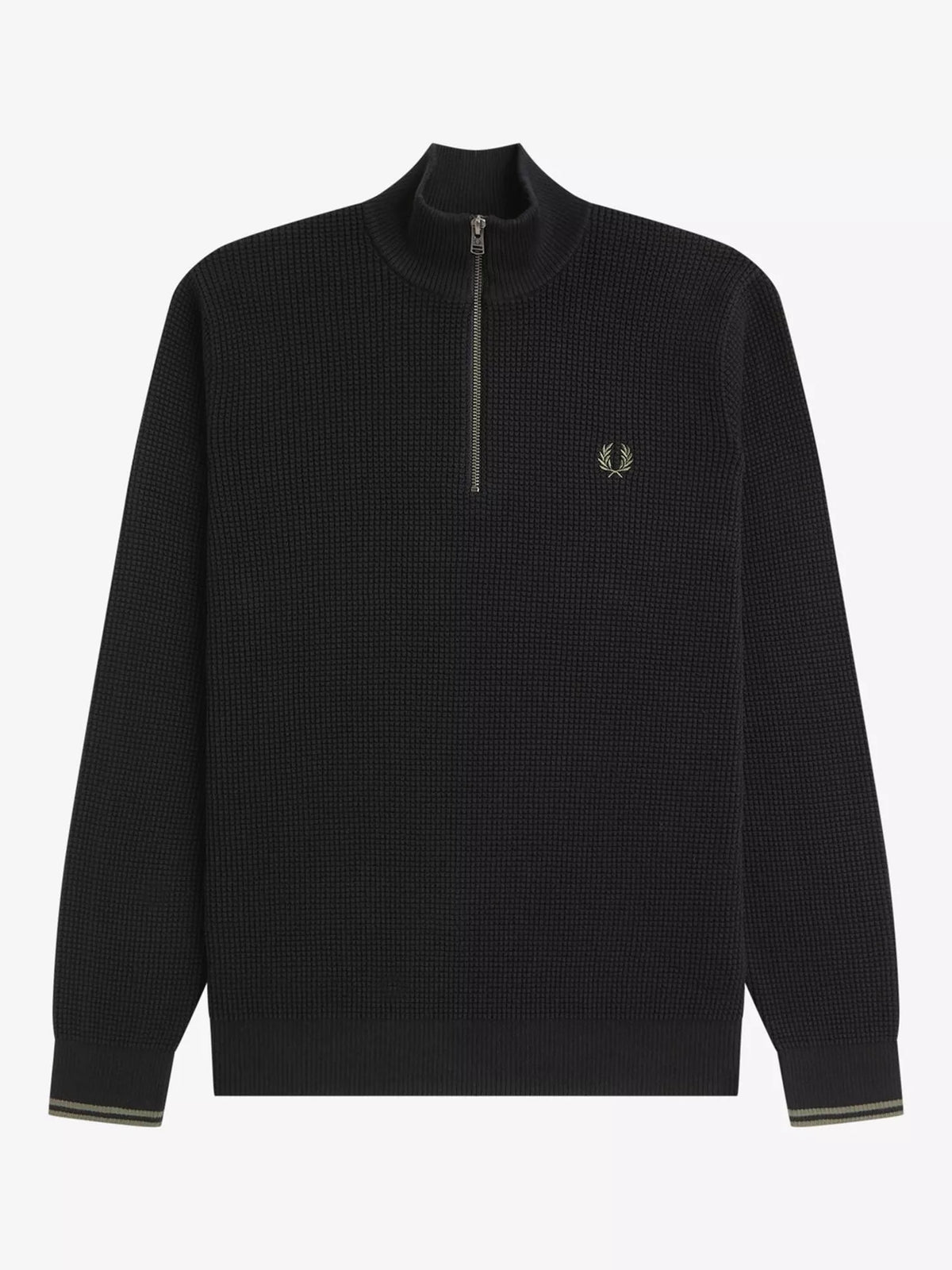 Fred Perry Half Zip Cotton Jumper