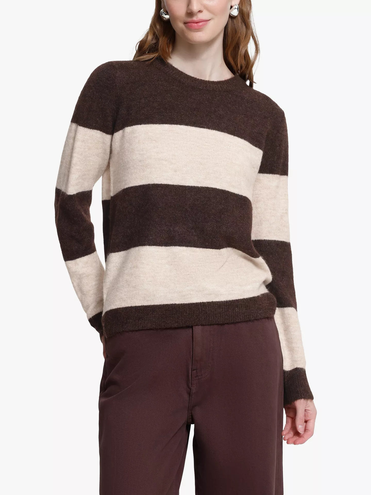 ICHI Ihedeen Stripe Crew Neck Jumper