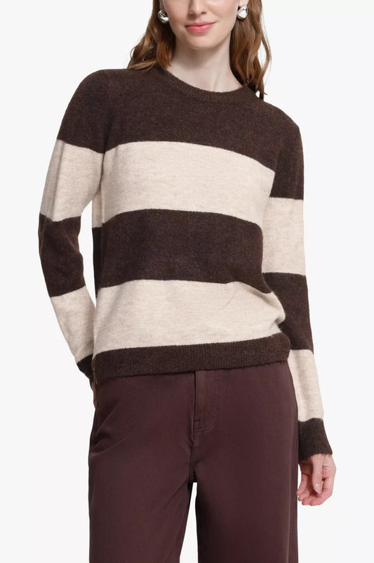 ICHI Ihedeen Stripe Crew Neck Jumper