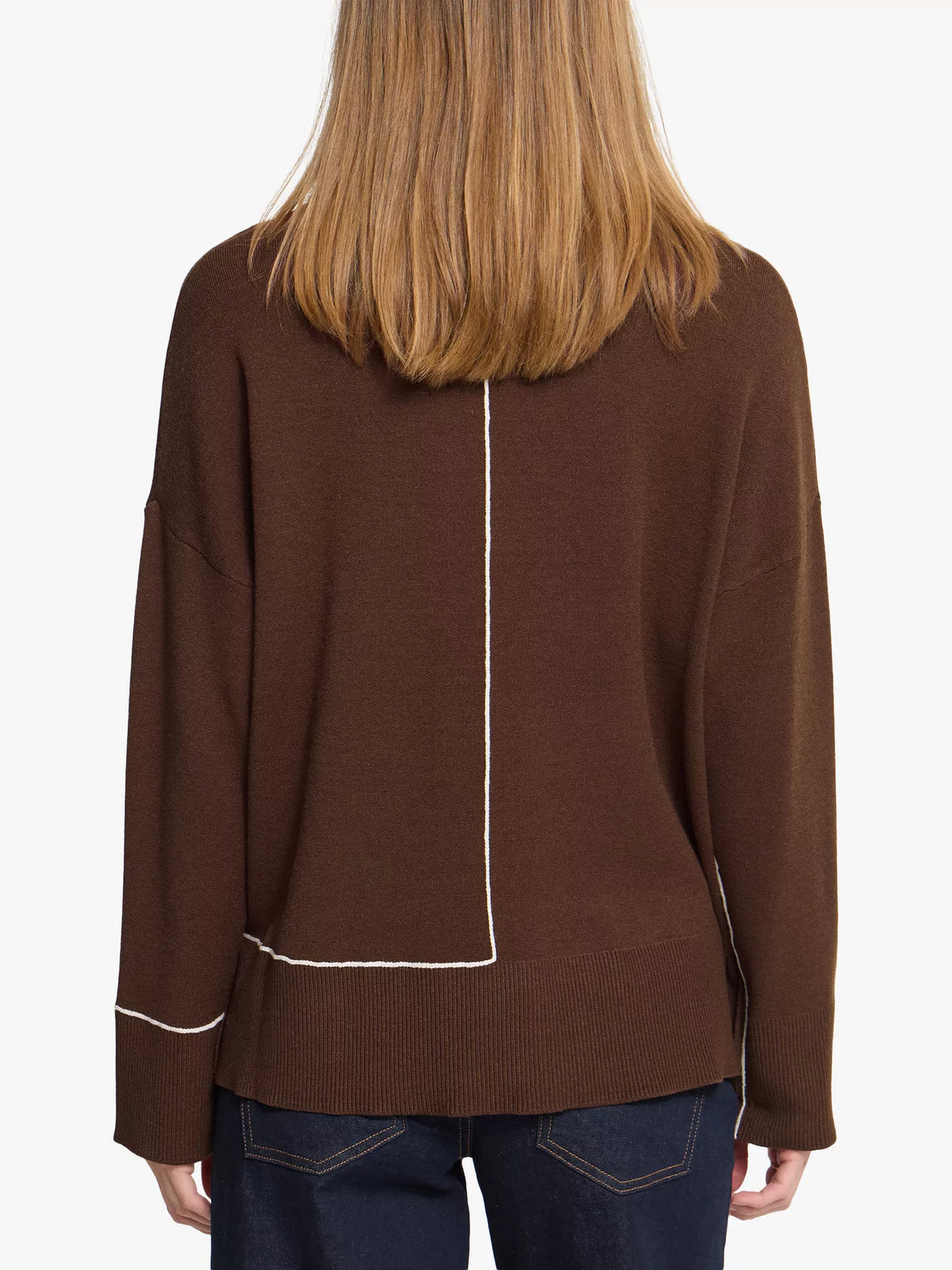 Ichi Ihballia Mock Neck Long Sleeve Jumper