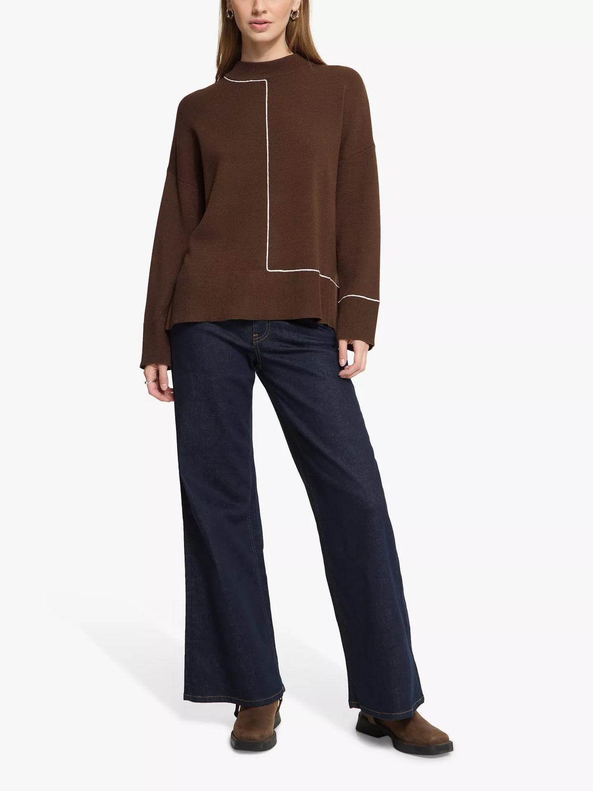 Ichi Ihballia Mock Neck Long Sleeve Jumper