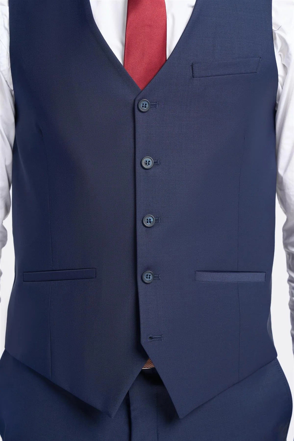 Cavani Bond Wool Rich Navy Waistcoat