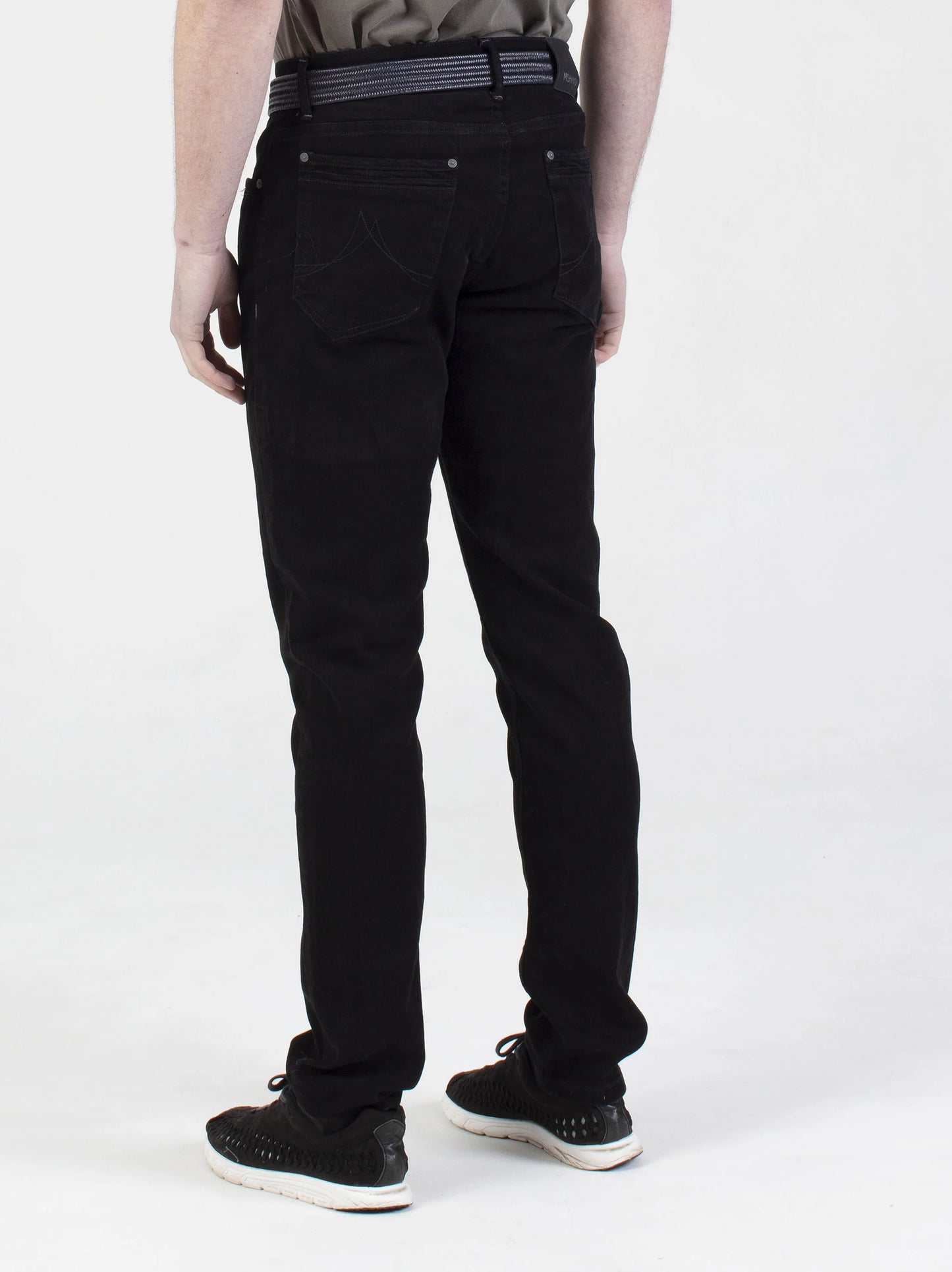 Mish Mash Tapered Fit Mid Stretch Brushed Denim Hawker Black Jeans