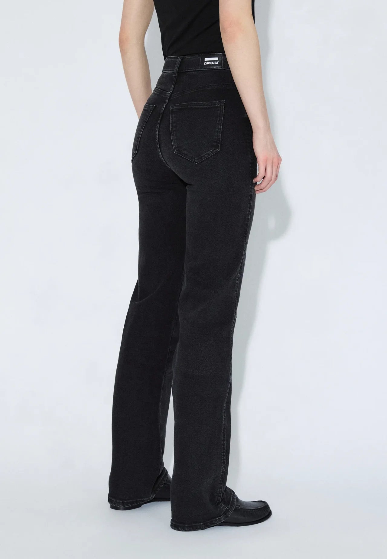 Dr. Denim Moxy High Straight - Black Mist