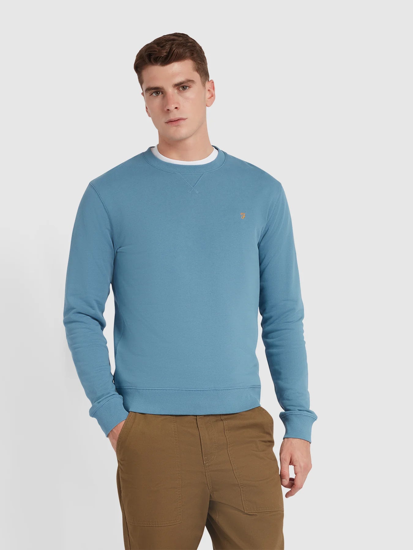 Farah Tim Organic Cotton Crew Neck Sweatshirt