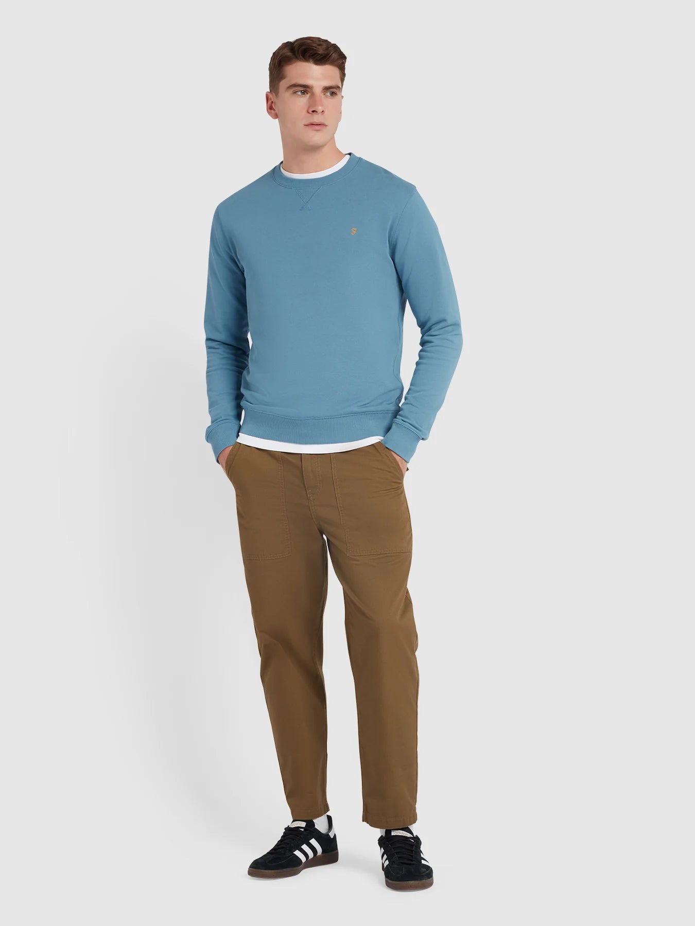 Farah Tim Organic Cotton Crew Neck Sweatshirt