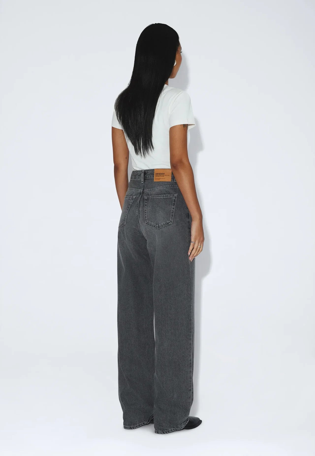 Dr. Denim Donna High Relaxed - Mid Grey Used