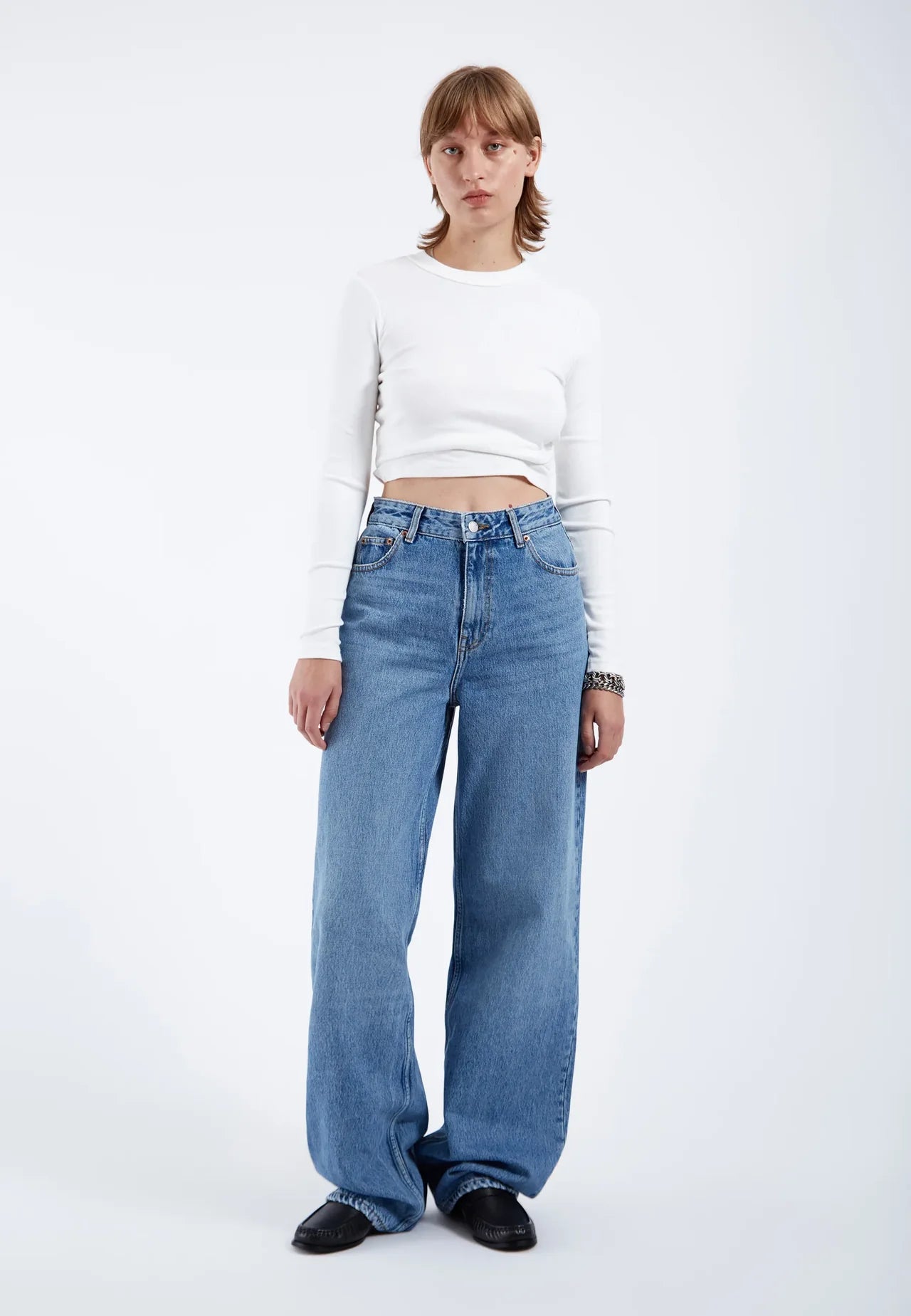 Dr. Denim Donna High Relaxed - Stream Sky Used