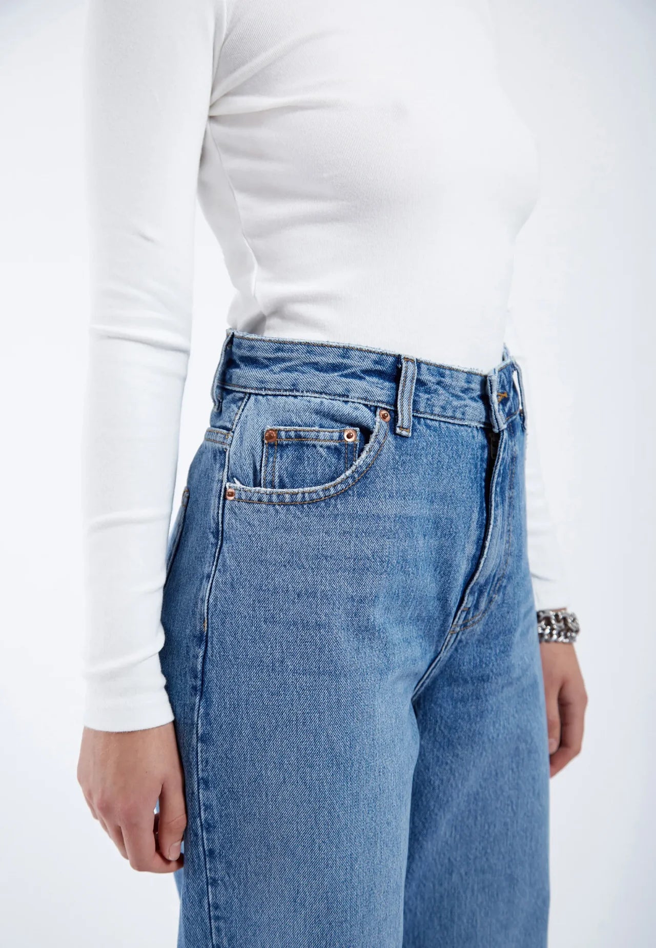Dr. Denim Donna High Relaxed - Stream Sky Used