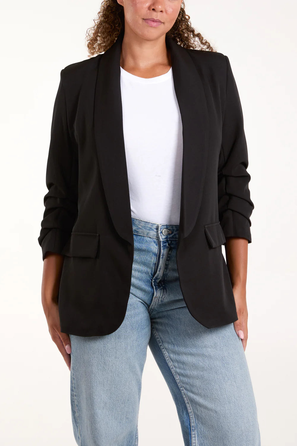 Nova of London Ruched Sleeve Blazer