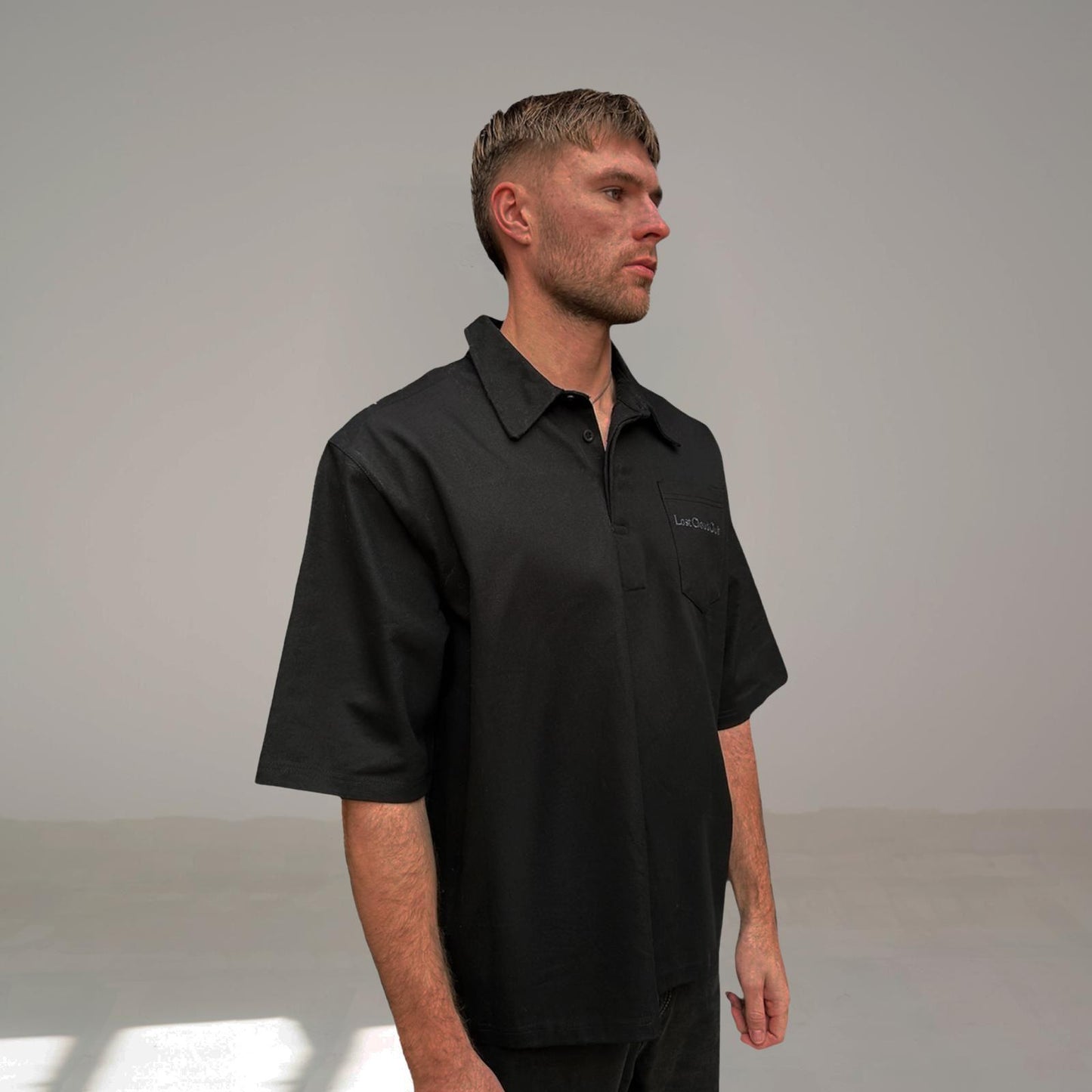 Lost Cloud Club Alto Heavyweight Polo in Black