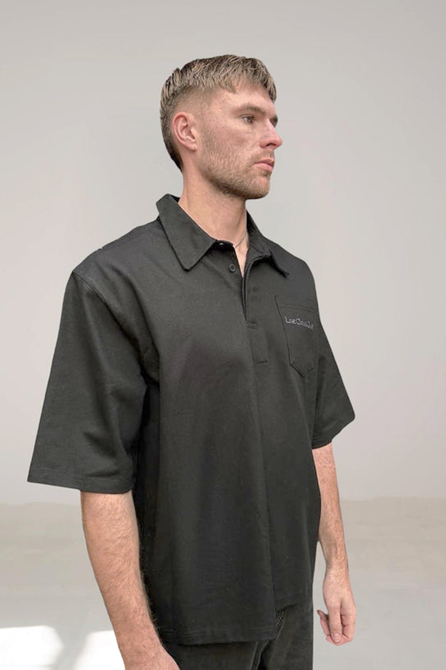 Lost Cloud Club Alto Heavyweight Polo in Black