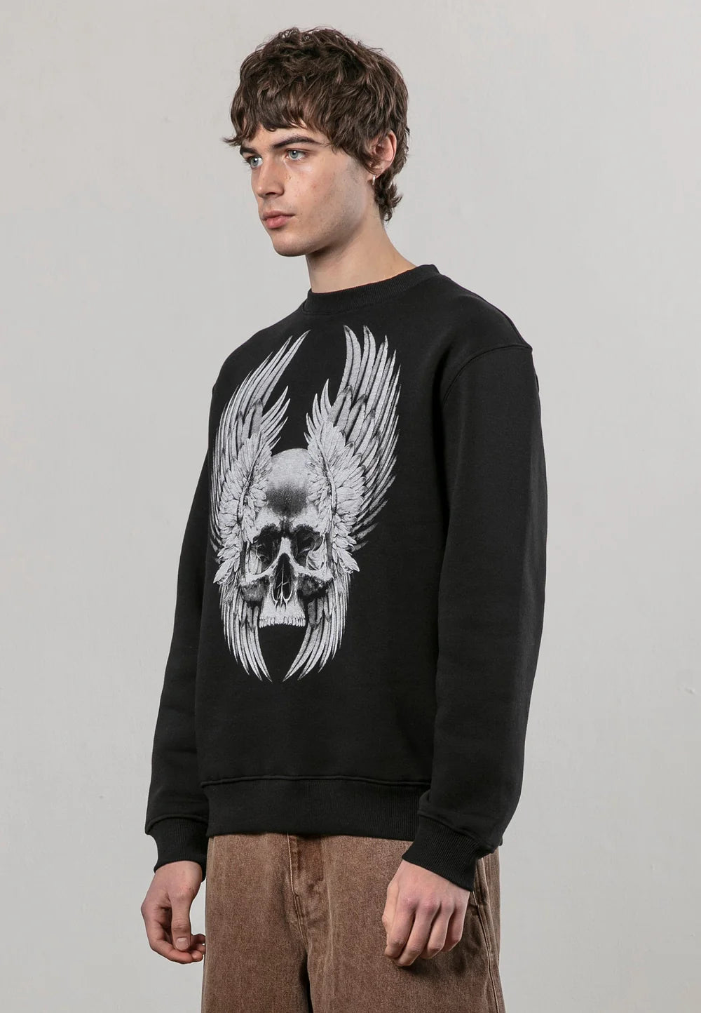 Men's Religion Wings Skull Sweatshirt