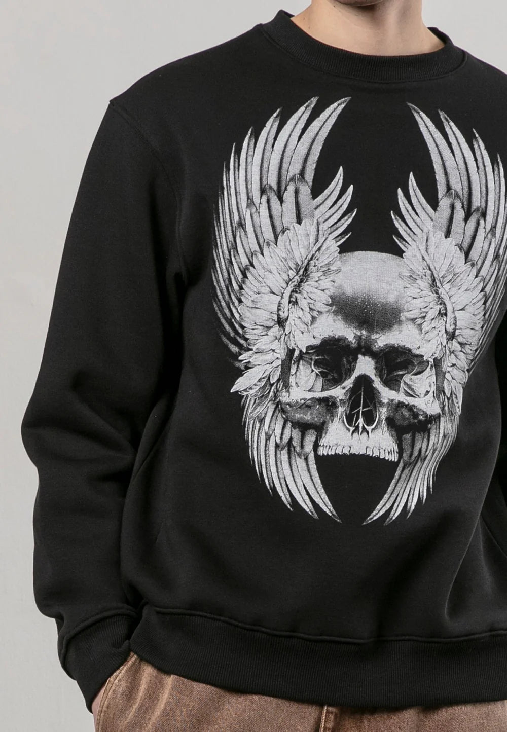 Men's Religion Wings Skull Sweatshirt