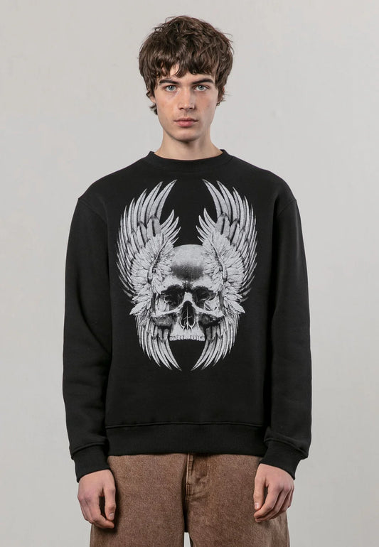 Men's Religion Wings Skull Sweatshirt