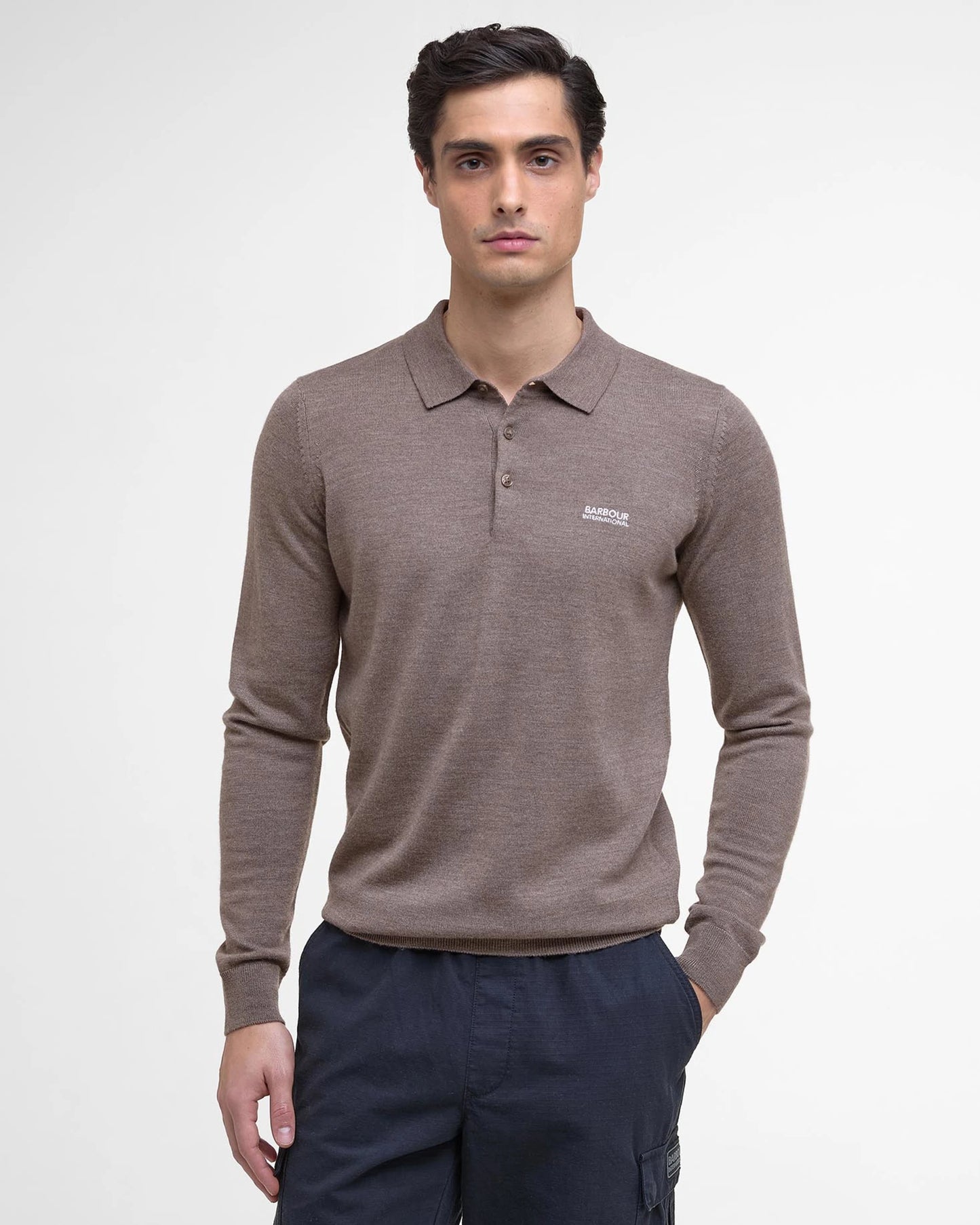 Barbour International Merlin Merino Polo Jumper