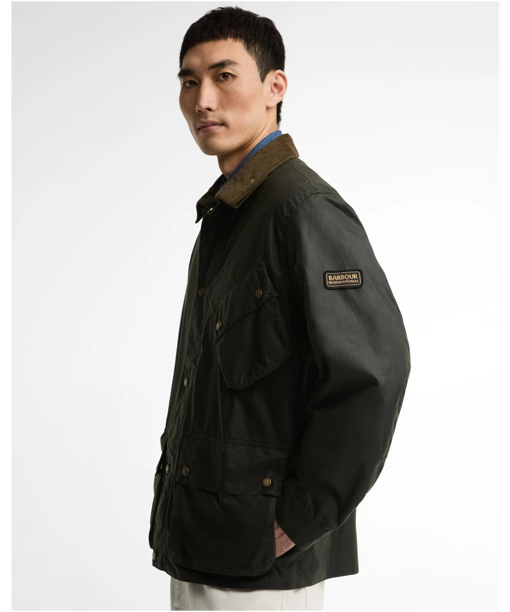 Barbour International Men's Brake Line Waxed Jacket