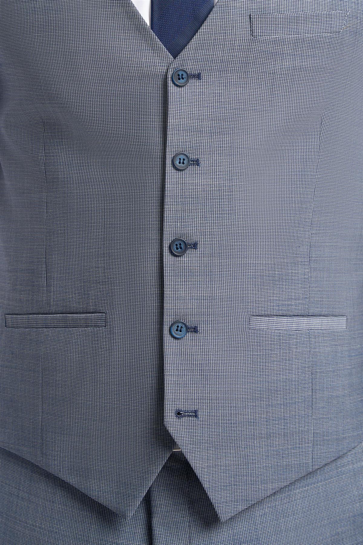Cavani Bond Wool Rich Puppy Tooth Waistcoat
